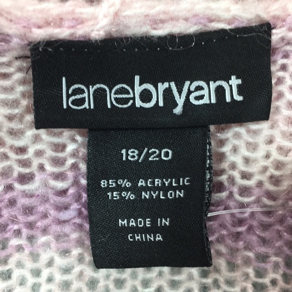 Lane Bryant Blue Purple Striped Drape Cardigan Sweater Womens 18/20 Cozy - Picture 6 of 12